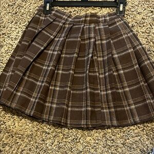 Plaid Brown Women's Skirt